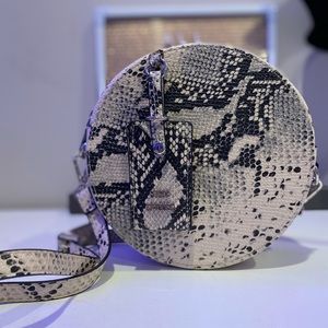 Steve Madden Snakeskin Round Crossbody Bag